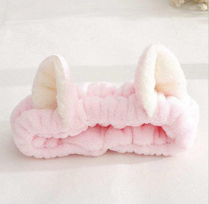 Cute Cat Ears Headband – Soft Hair Wrap for Makeup Routine