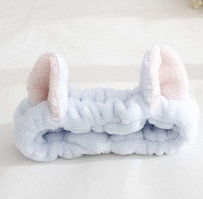 Cute Cat Ears Headband – Soft Hair Wrap for Makeup Routine