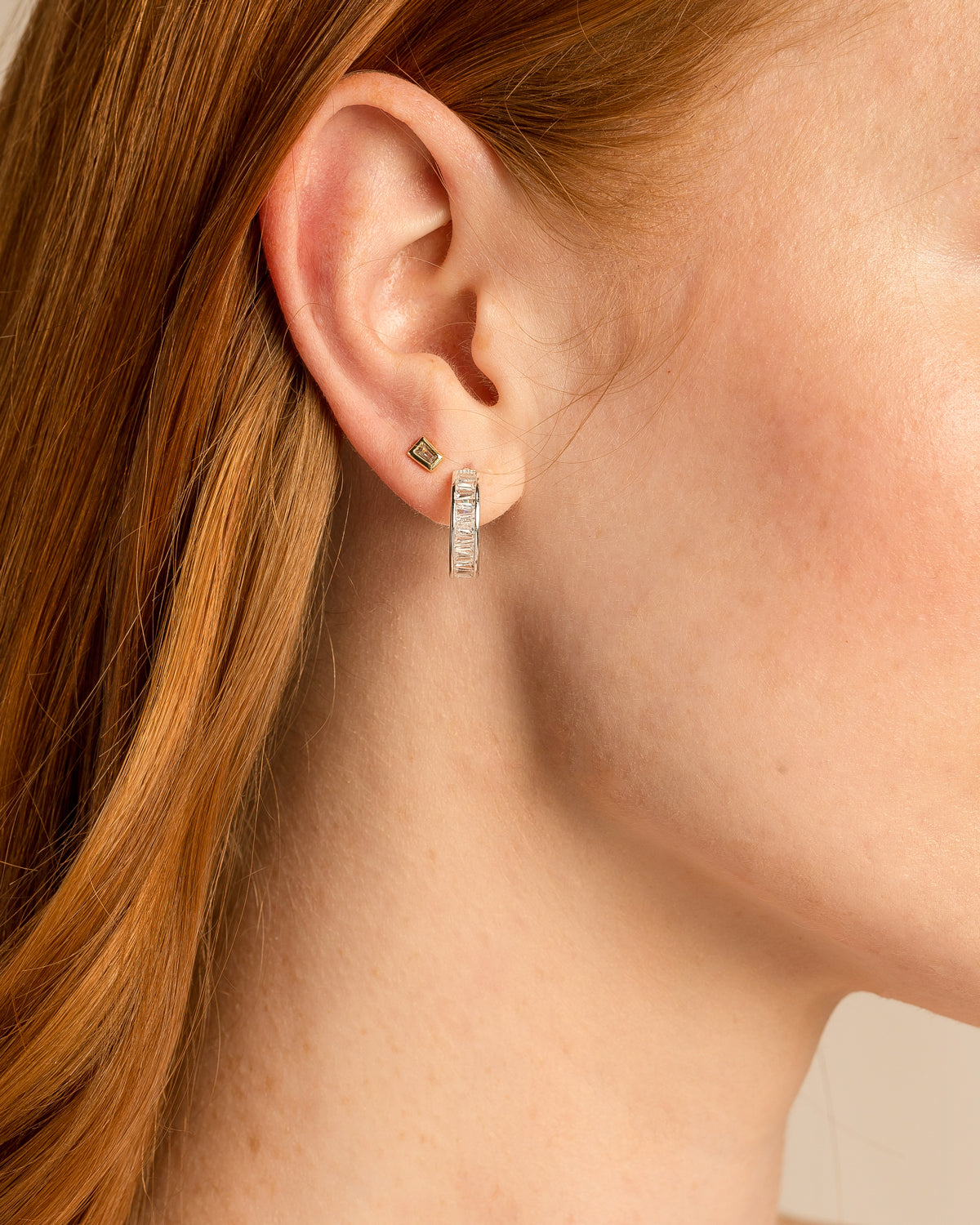 Beautifully Broken Baguette Stud Earrings