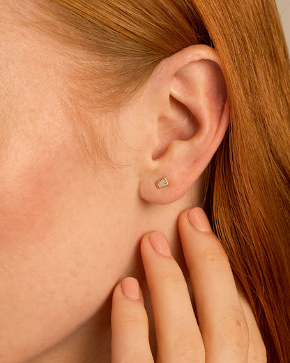 Radiance Baguette Stud Earrings
