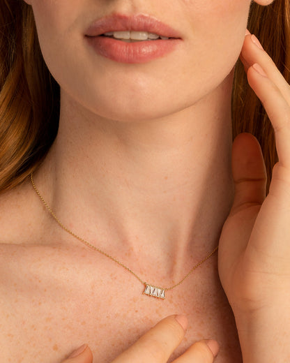 Mom Baguette Dainty Necklace