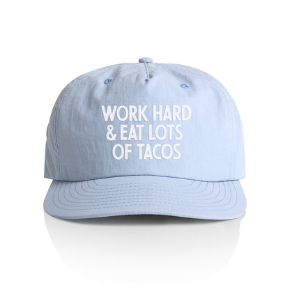 Frankie Jean Work Hard & Eat Tacos Nylon Snapback
