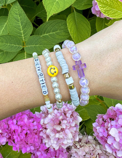 Elevated Faith Devoted Letter Bracelet