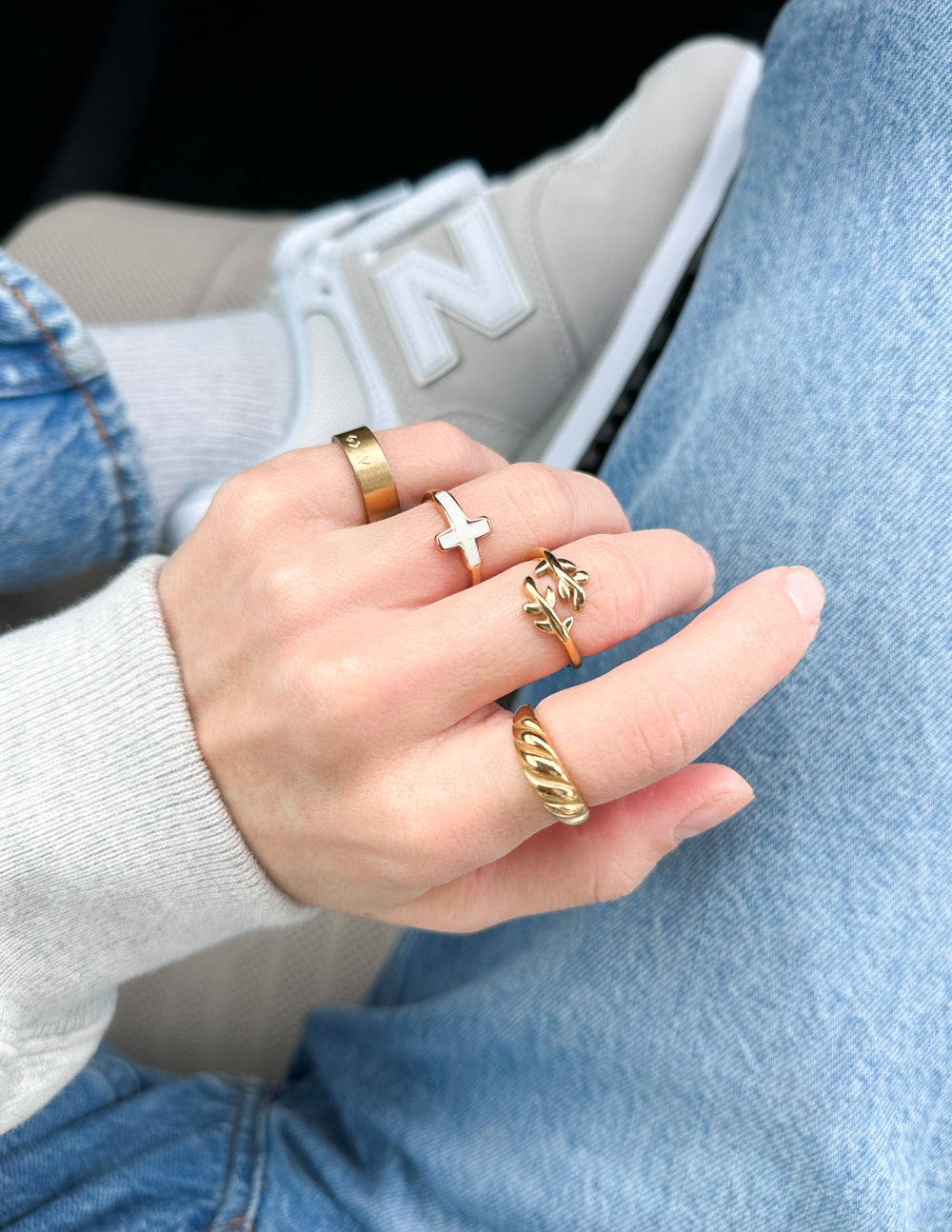 Elevated Faith Highs and Lows Matte Gold Ring