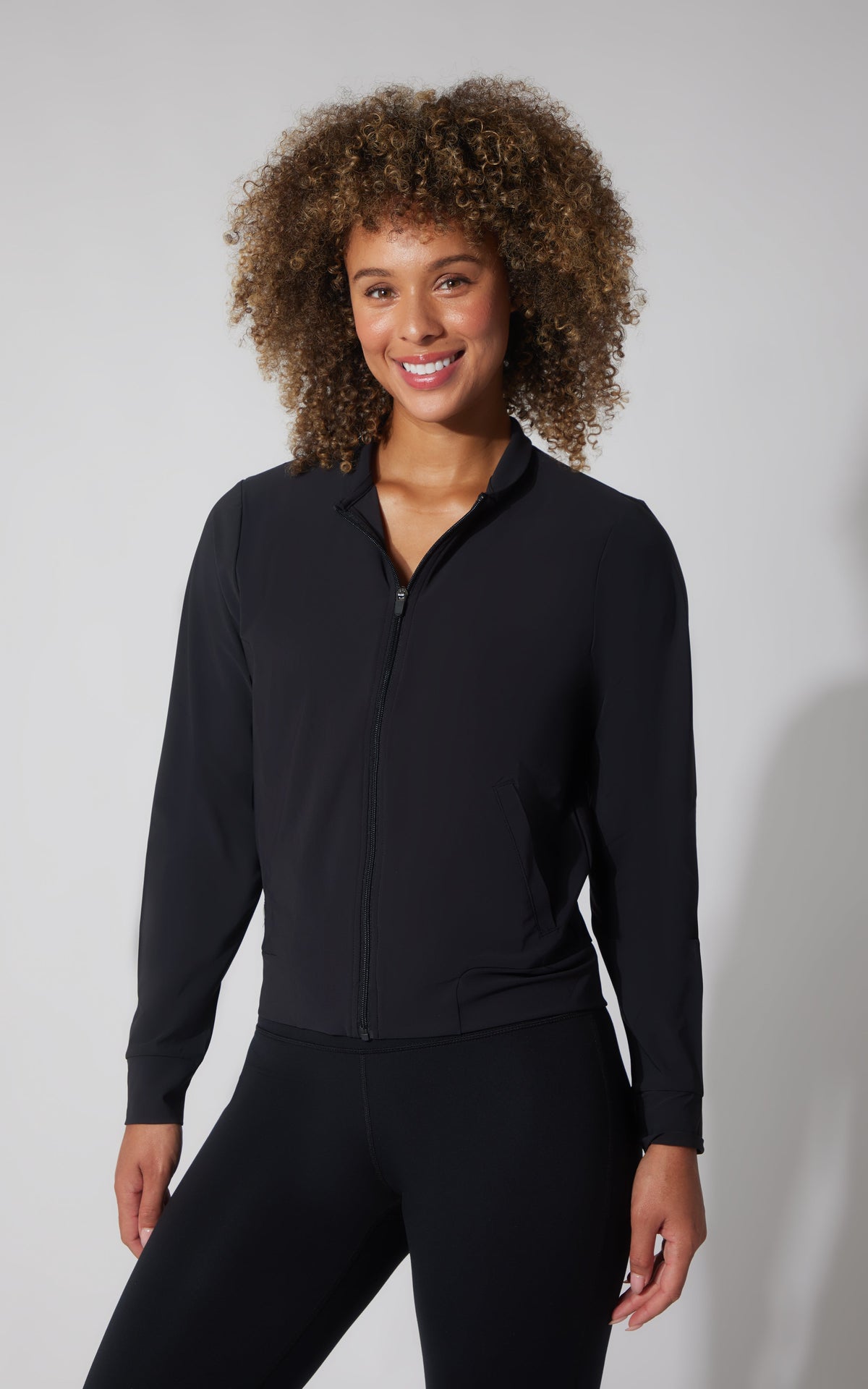 90 Degree by Reflex Warp Intown Full Zip Bomber Jacket