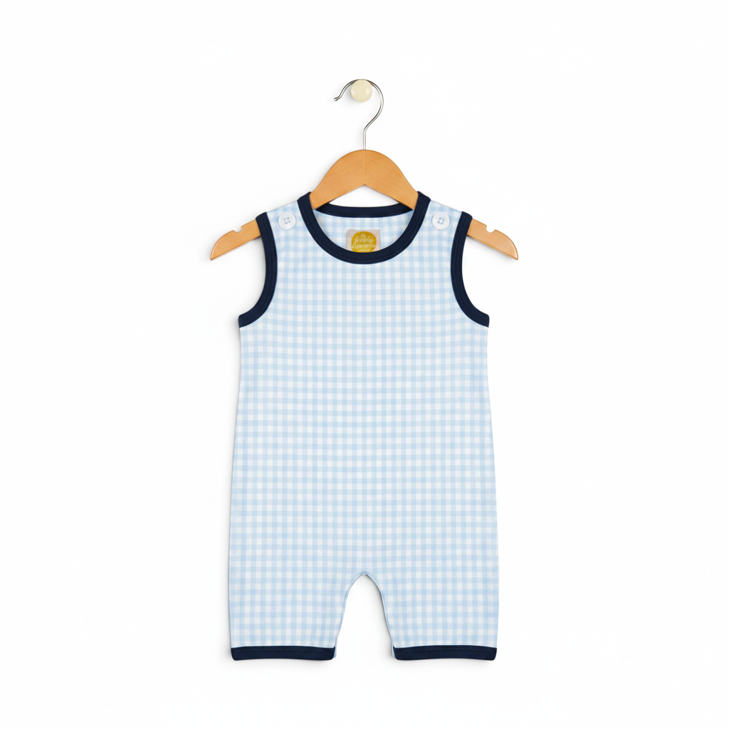 Classic Navy Gingham Boys Jon Jon