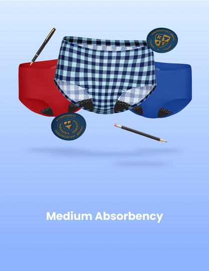 Teen Leakproof UltraThin No-Show Boyshort 3-Pack