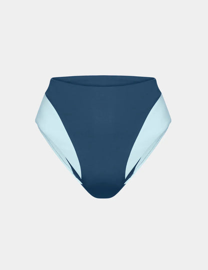 High Rise Bikini Swim Bottom - Color Block