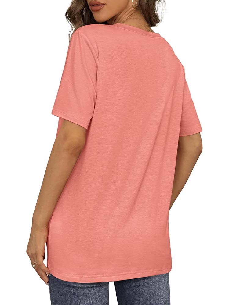 Womens V Neck Short Sleeve T Shirts