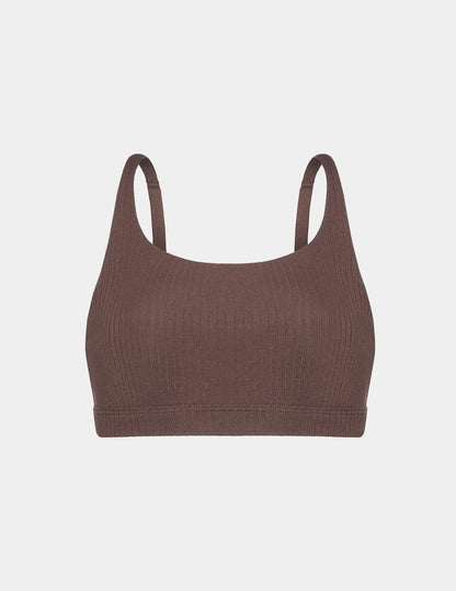Cotton Rib Scoop Bralette - Last Call