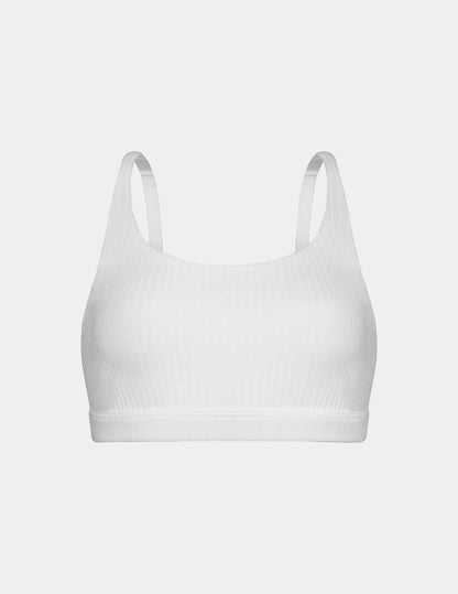 Cotton Rib Scoop Bralette - Last Call