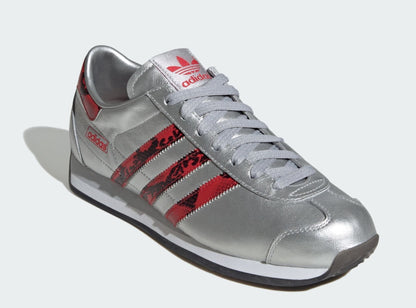 adidas Men's Country Japan 'Silver Metallic Better Scarlet Core Black' Sneakers