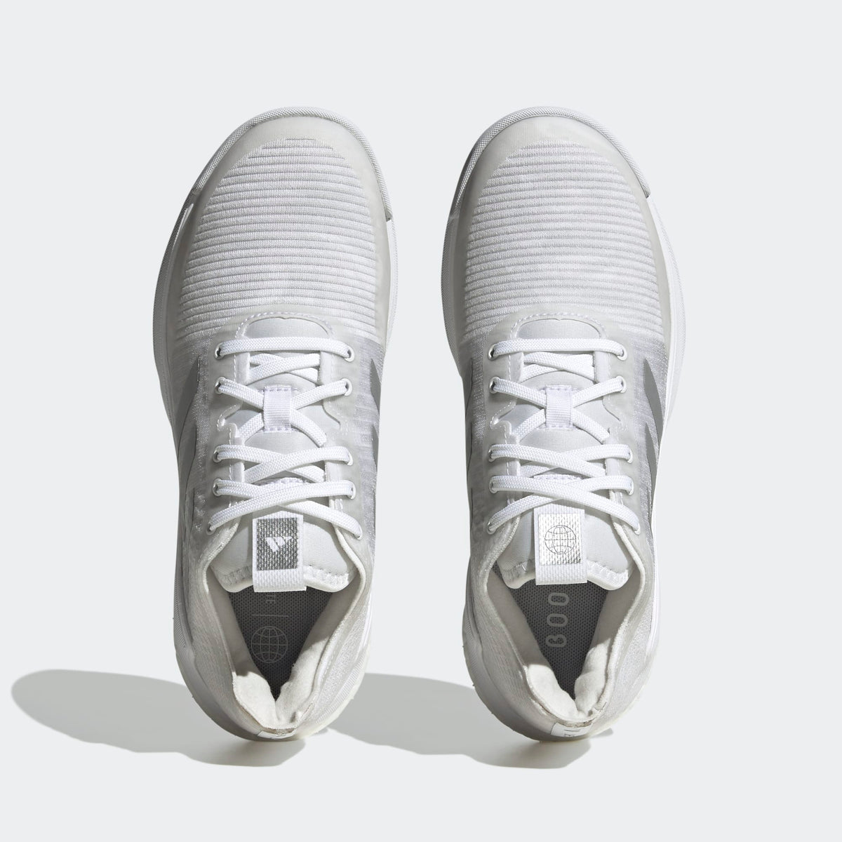 adidas Women's Crazyflight 'White Silver Metallic' Sneakers
