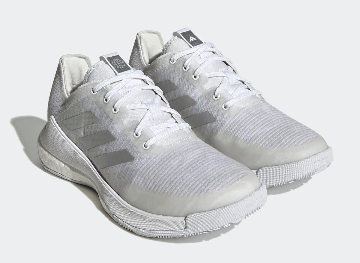 adidas Women's Crazyflight 'White Silver Metallic' Sneakers