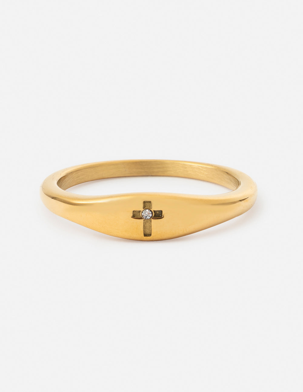 Elevated Faith Cross Gemstone Ring