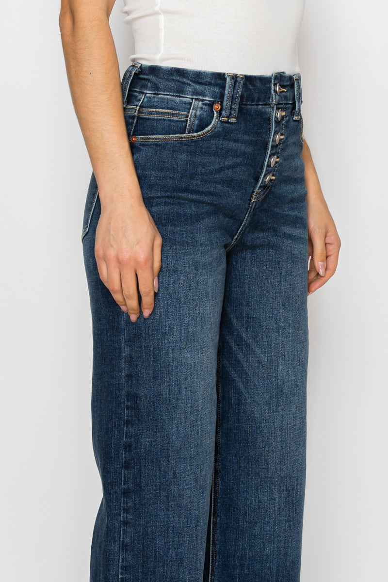 Cindy Tummy Control 90's Vintage Stretch Wide Jeans