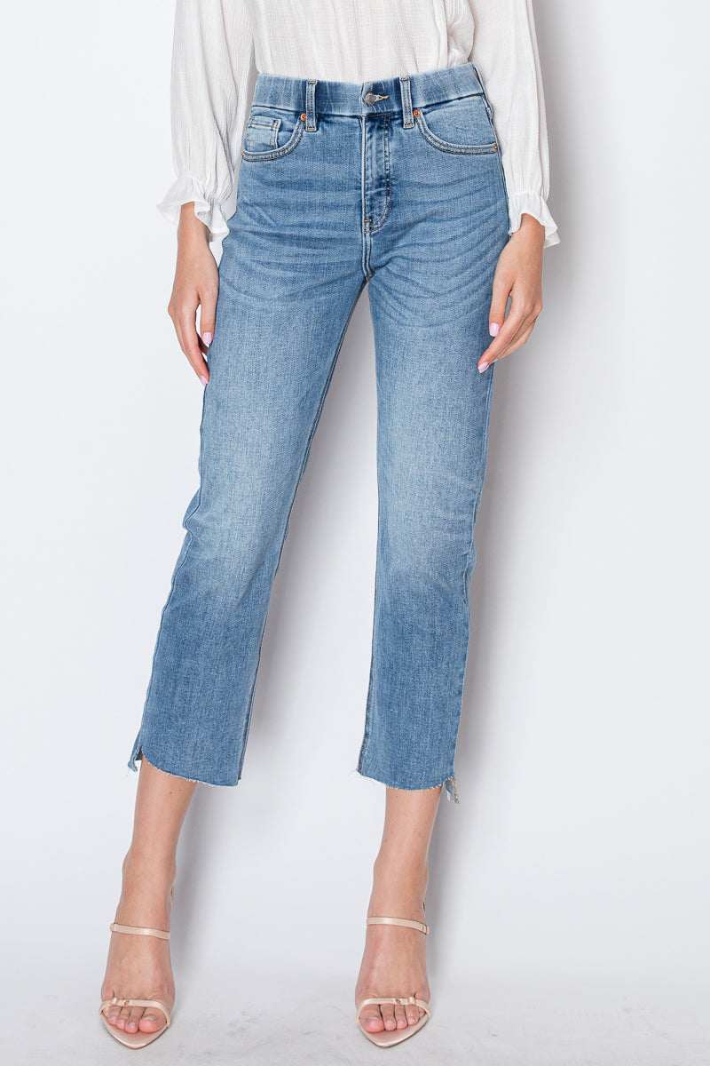 Cecilia Tummy Control High Rise Slim Straight Jeans
