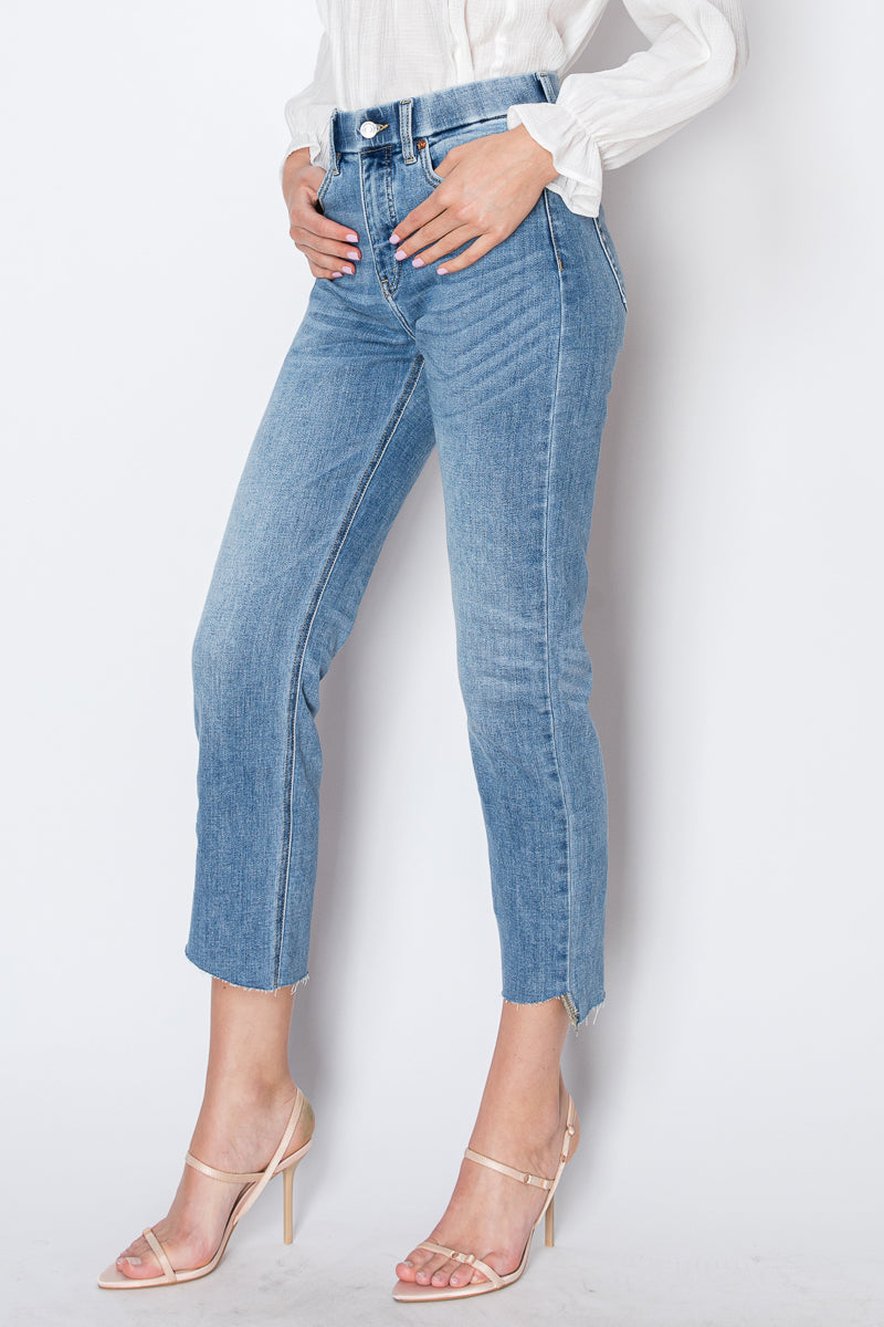 Cecilia Tummy Control High Rise Slim Straight Jeans