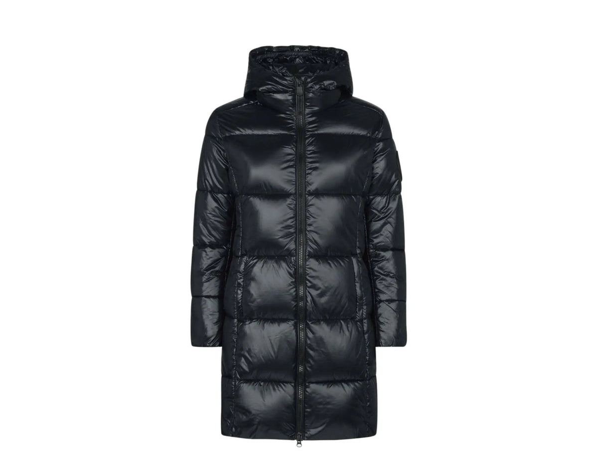 Save The Duck Luck Maxi-Quilted Hooded Women Coat Black
