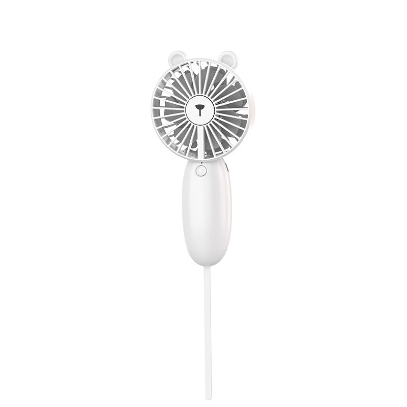 Cute New Double-Layer Twelve-Leaf Handheld Charging Silent USB Mini Fan