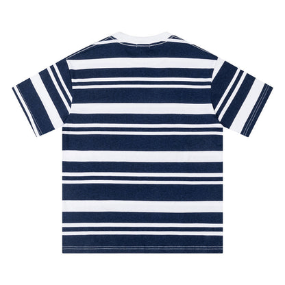 Contrast striped round neck t-shirt