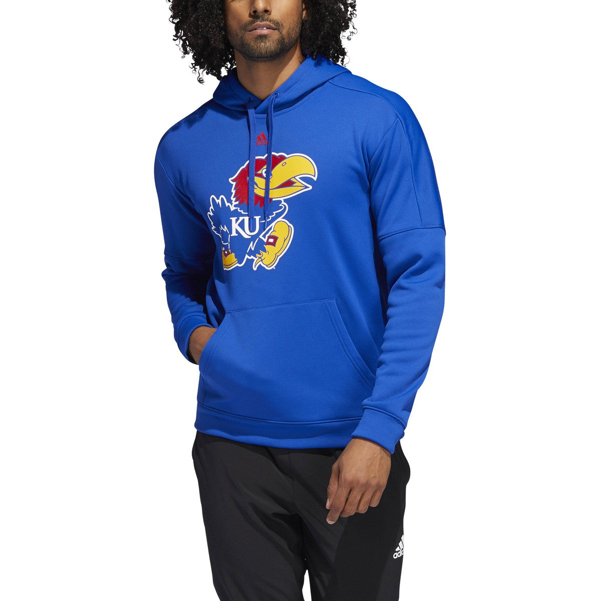 adidas Men's Ncaa Kansas Jayhawks Team Issue Pullover Hoodie
