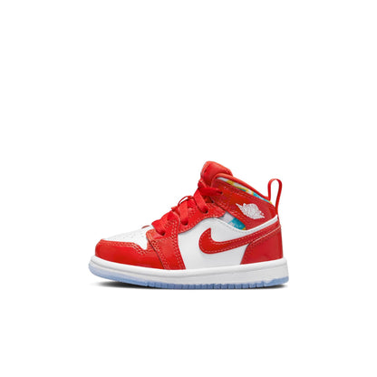 Air Jordan Toddlers Retro 1 Mid Td 'Barcelona Sweater' Sneakers