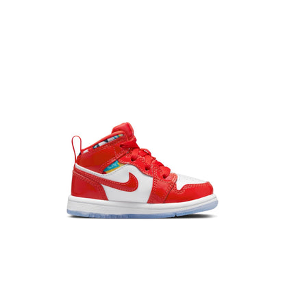 Air Jordan Toddlers Retro 1 Mid Td 'Barcelona Sweater' Sneakers