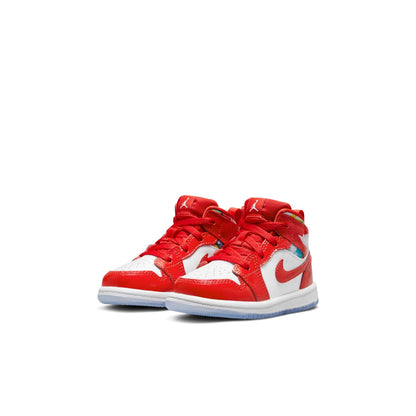 Air Jordan Toddlers Retro 1 Mid Td 'Barcelona Sweater' Sneakers