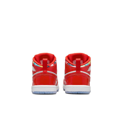 Air Jordan Toddlers Retro 1 Mid Td 'Barcelona Sweater' Sneakers