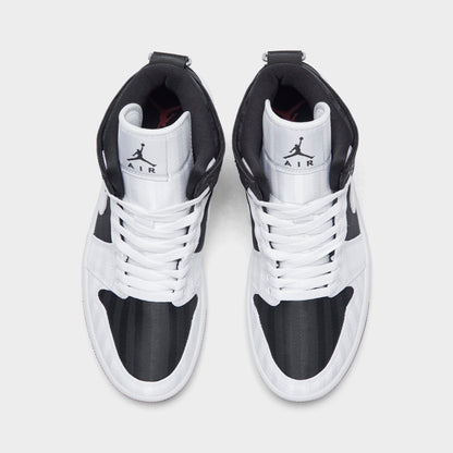 Air Jordan Women's Retro 1 Mid Se Utility 'Canvas White Black Gym Red' Sneakers