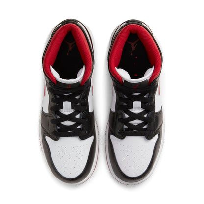 Air Jordan Grade School Retro 1 Mid Gs 'Gym Red Black White' Sneakers