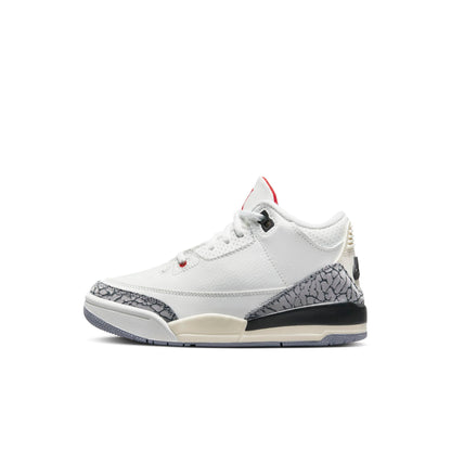 Air Jordan Preschool Retro 3 'White Cement Reimagined' Ps Sneakers