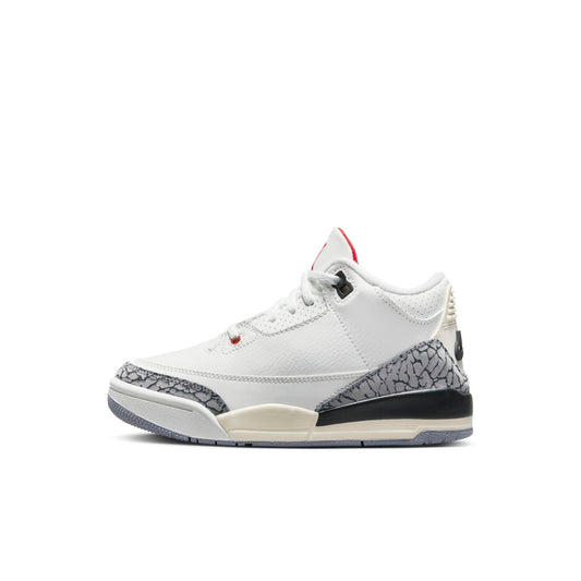 Air Jordan Preschool Retro 3 'White Cement Reimagined' Ps Sneakers