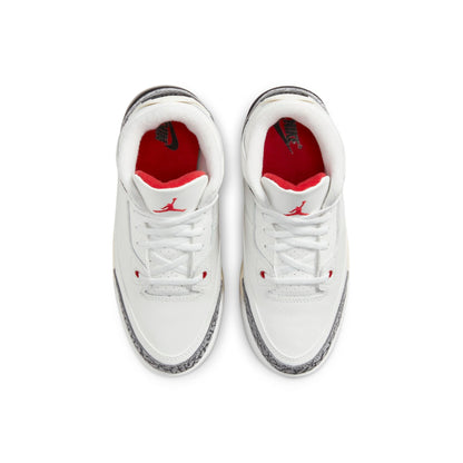 Air Jordan Preschool Retro 3 'White Cement Reimagined' Ps Sneakers