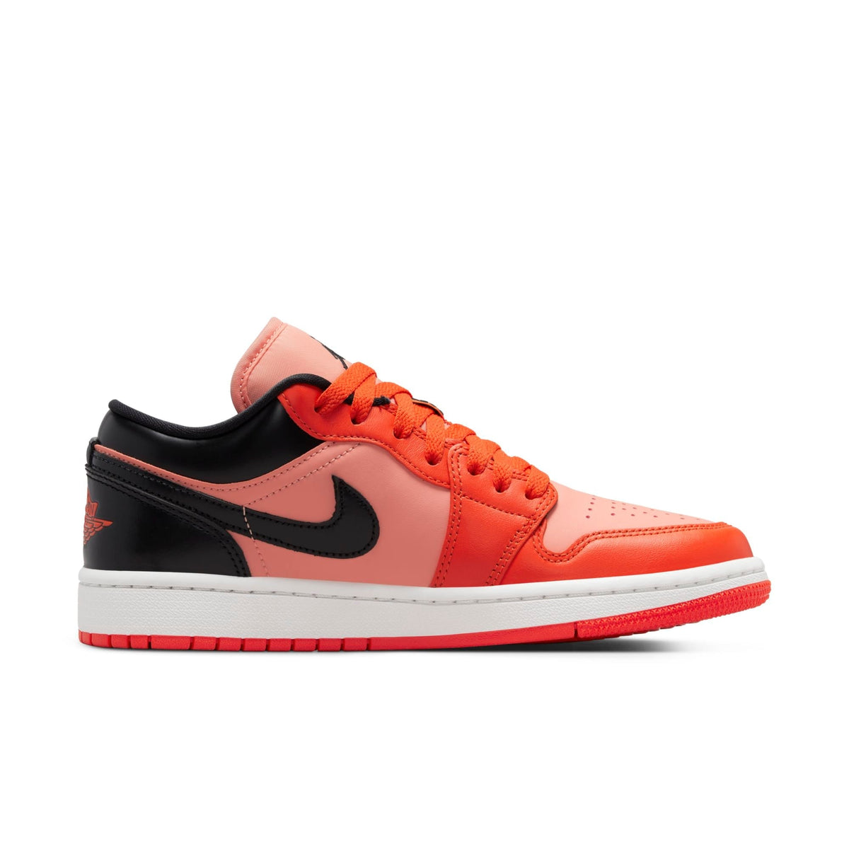 Air Jordan Women's Retro 1 Low W 'Orange Black' Sneakers