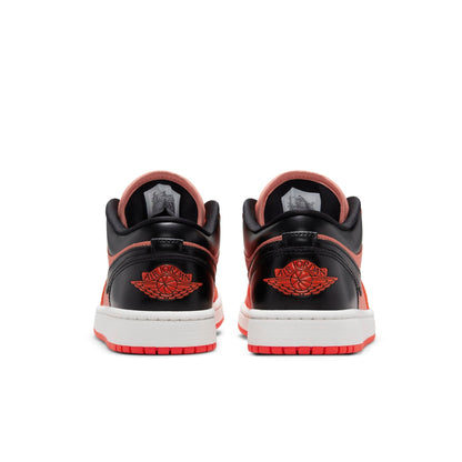 Air Jordan Women's Retro 1 Low W 'Orange Black' Sneakers