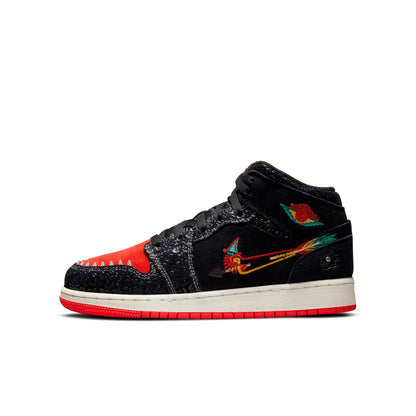 Air Jordan Grade School Retro 1 Mid Gs 'Siempre Familia' Sneakers