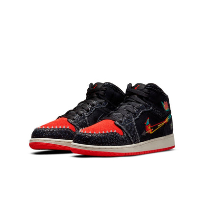 Air Jordan Grade School Retro 1 Mid Gs 'Siempre Familia' Sneakers