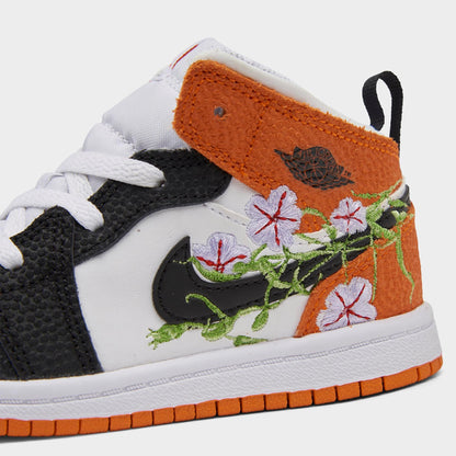Air Jordan Toddlers Retro 1 Mid Se 'Basketball Blossom' Td Sneakers