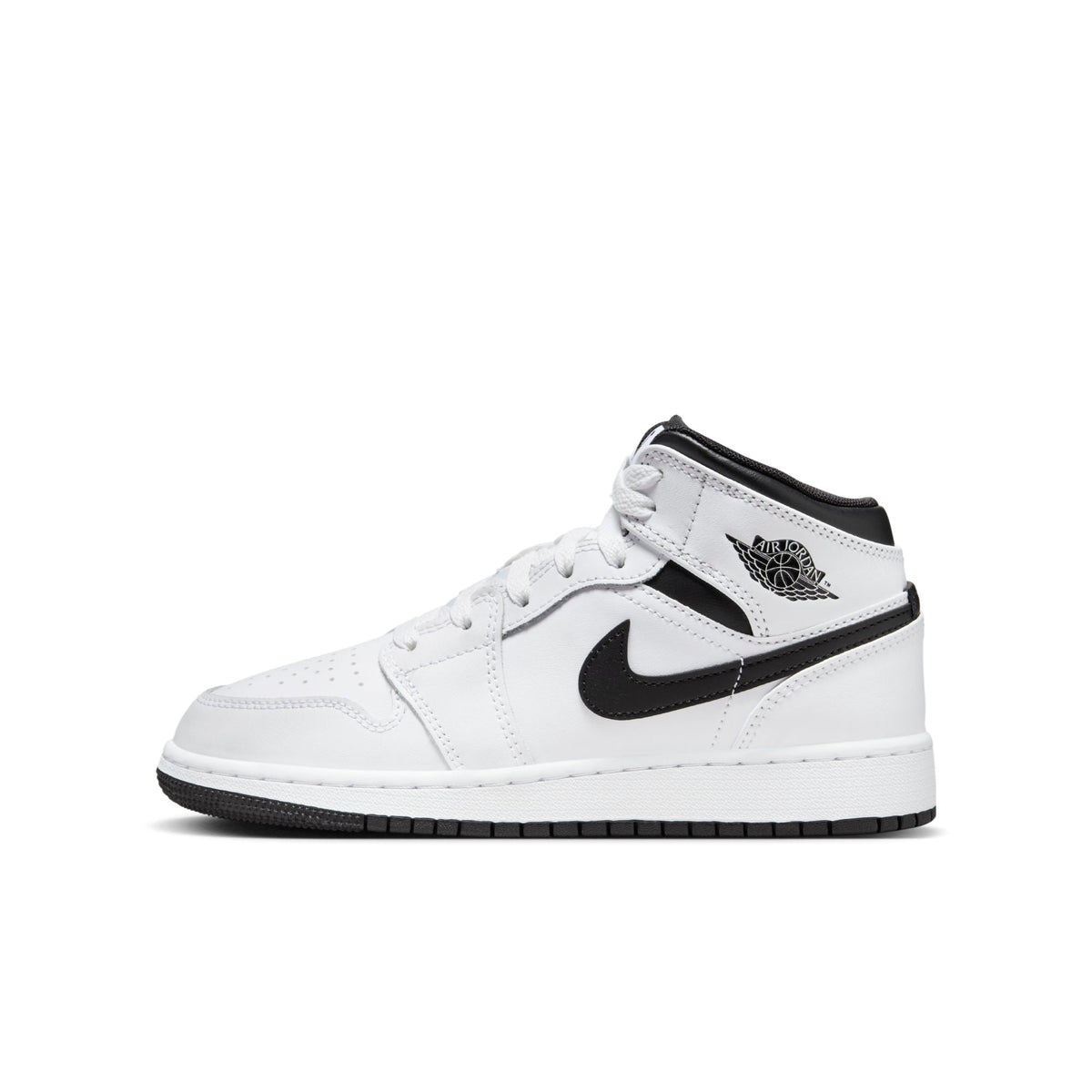 Air Jordan Grade School Retro 1 Mid Reverse Panda Sneakers