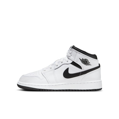 Air Jordan Grade School Retro 1 Mid Reverse Panda Sneakers