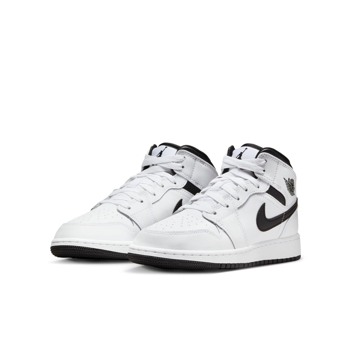 Air Jordan Grade School Retro 1 Mid Reverse Panda Sneakers