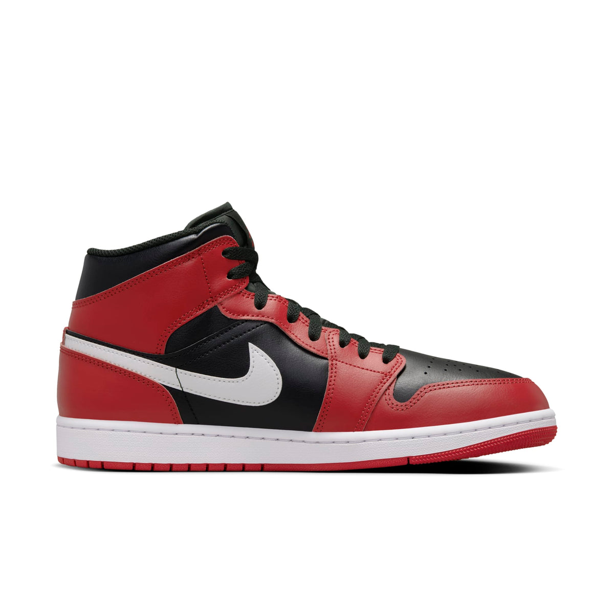 Air Jordan Men's Retro 1 Mid 'Gym Red Black White 2024' Sneakers