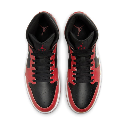 Air Jordan Men's Retro 1 Mid 'Gym Red Black White 2024' Sneakers