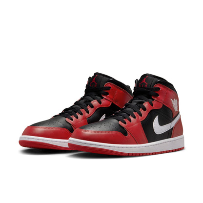 Air Jordan Men's Retro 1 Mid 'Gym Red Black White 2024' Sneakers
