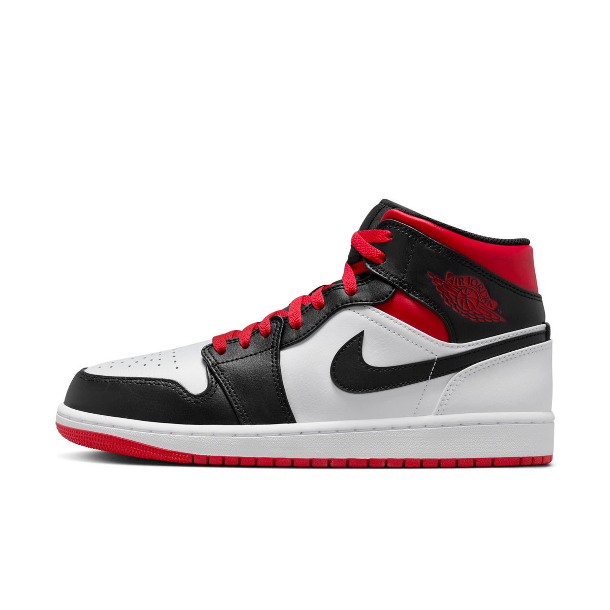 Air Jordan Men's Retro 1 Mid 'Gym Red Black Toe' Sneakers