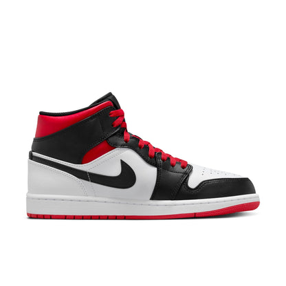 Air Jordan Men's Retro 1 Mid 'Gym Red Black Toe' Sneakers