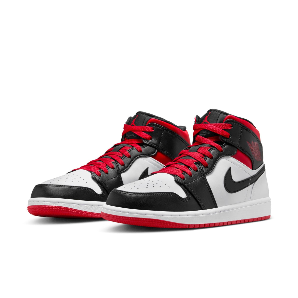 Air Jordan Men's Retro 1 Mid 'Gym Red Black Toe' Sneakers
