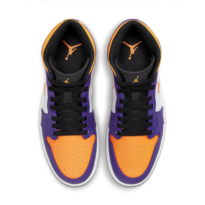 Air Jordan Men's Retro 1 Mid 'Lakers 2022' Sneakers